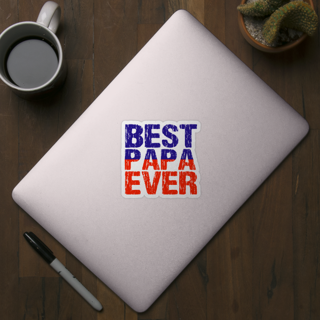 Best Papa Ever Haitian Creole Dad Father Haiti Flag Distressed by Nirvanibex